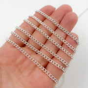 Silver Curb Link Chains